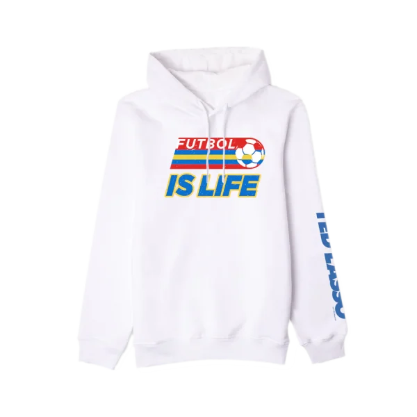 TED LASSO FUTBOL IS LIFE ADULT HOODED SWEATSHIRT